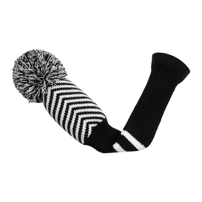 Scott Edward 1PCS Knit Pom Pom Hybrid(UT) Club Protector Golf Club Cover with Rotating Number Tags,Soft,Portable(Herringbone) - Image 4